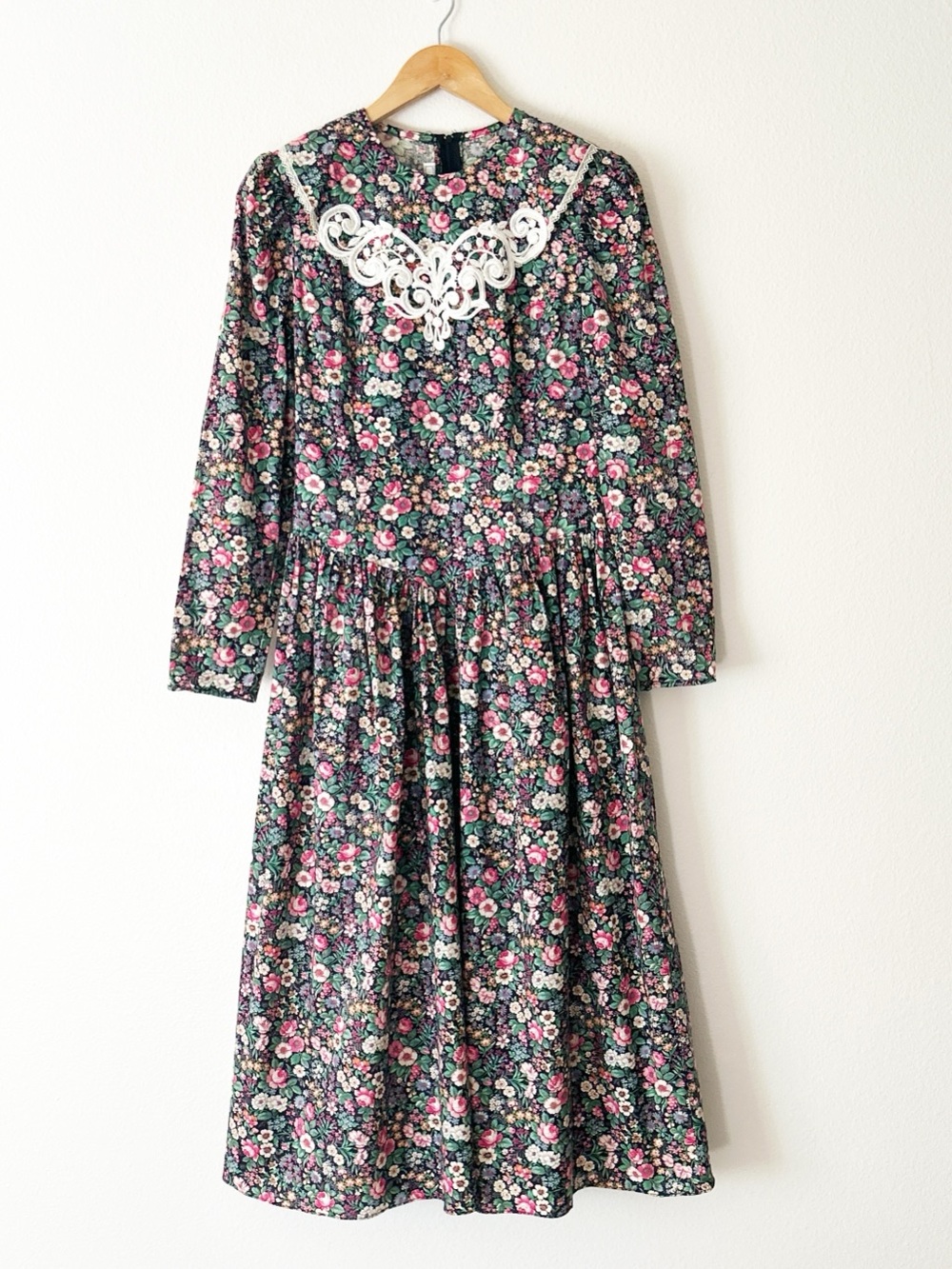 Gunne Sax Jessica McClintock Vintage Floral Cotton Maxi dress